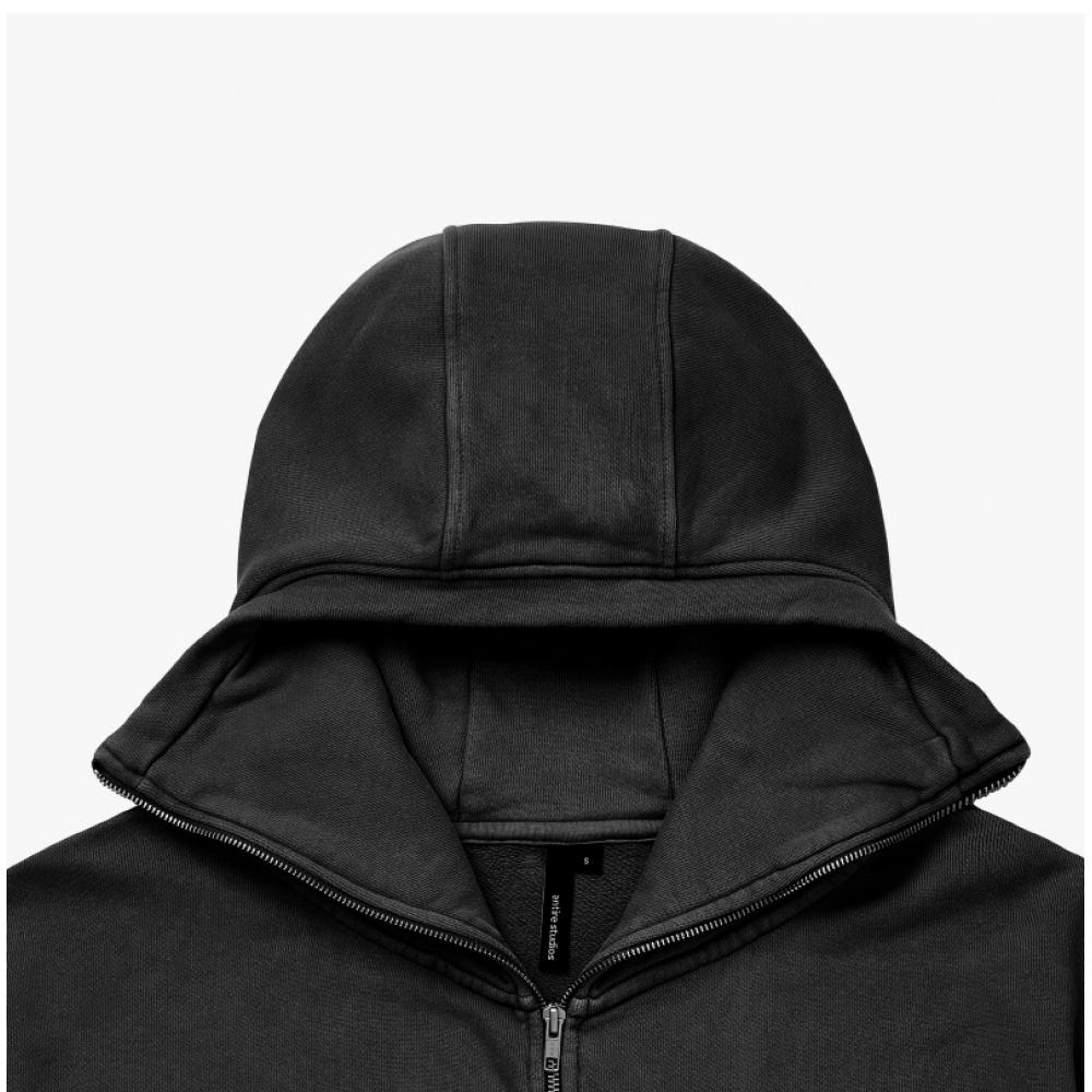Entire Studio Es2106so  Full Zip Soot  Heavy Uniform Hoodie Zip Up