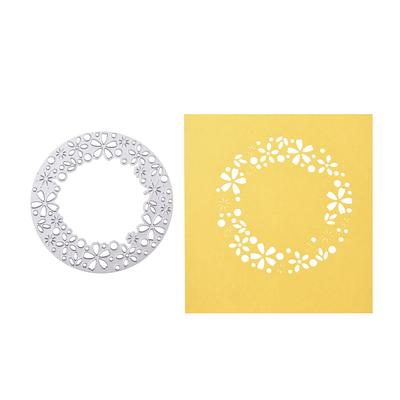 Wreath Frame Metal Silvery Stencil Embossing Cutting Dies For Diy Scrapbooking Paper Album Cards Making
