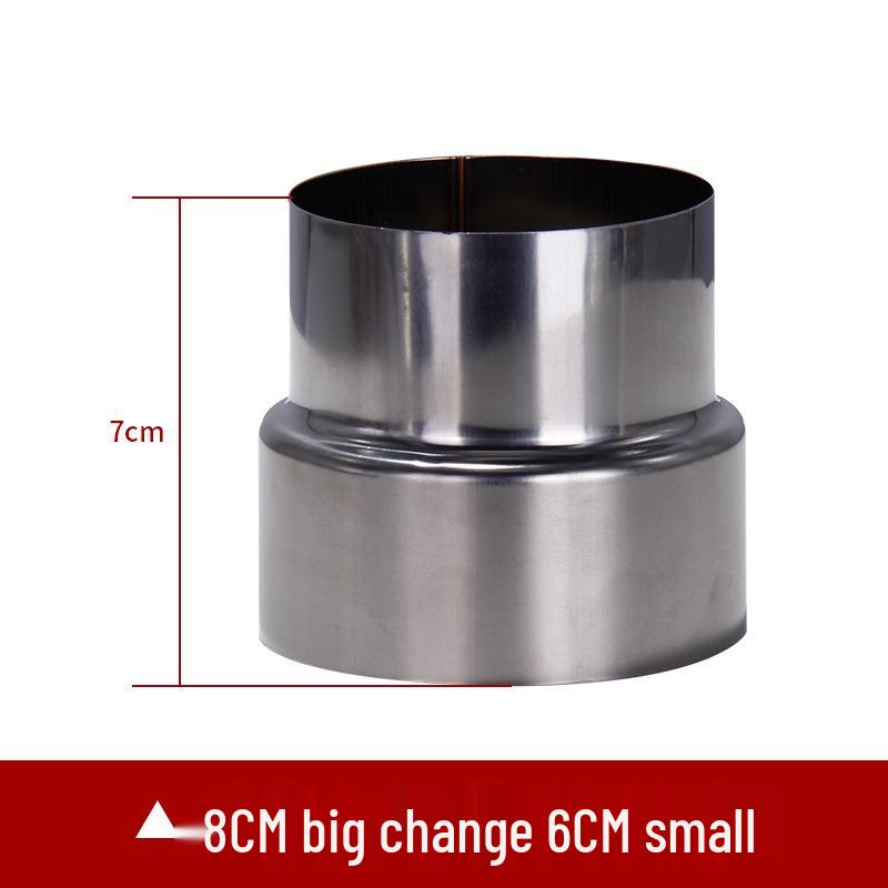 Conector Reductor pentru Coș de Fum din Oțel Inoxidabil pentru Încălzitor de Apă pe Gaz, 6cm la 5cm
