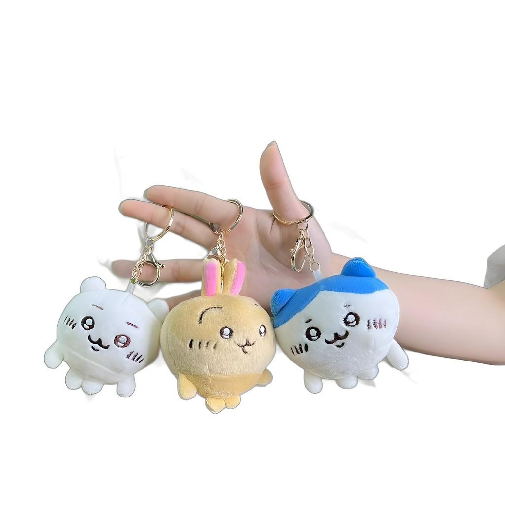 Joyful Mini Plush Bear Keychain With Colorful Chains Ultra Soft Cute Toy Animal