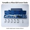 15 Pieces Pulley Removal Socket Set Molded Slots Tensioner Kit