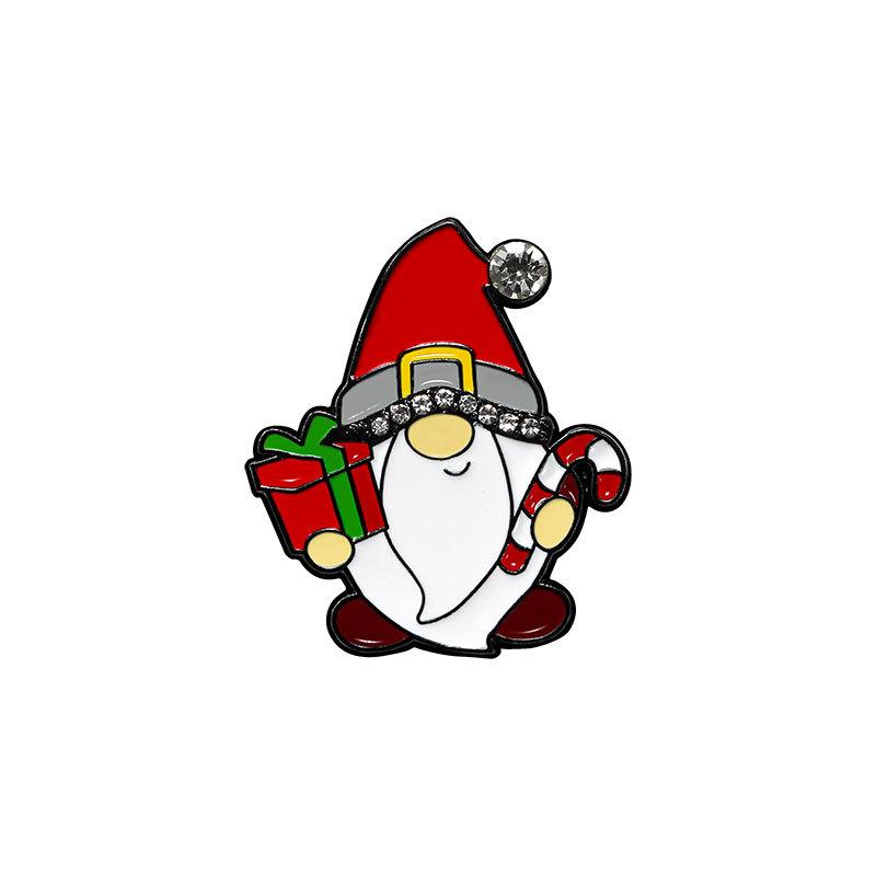 Christmas brooch Christmas perimeter cartoon Christmas tree Santa Claus holiday decoration point diamond costume