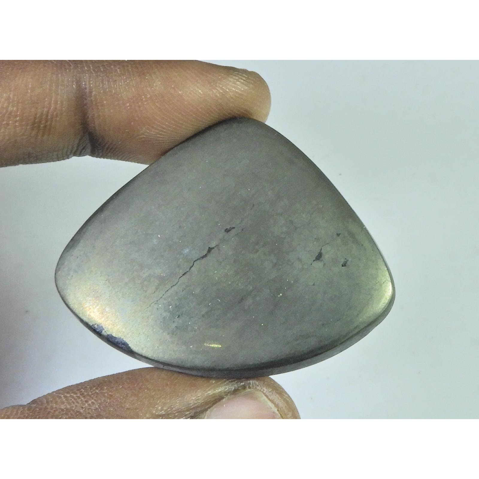 35X44X04MM Natural Apache Gold Pyrite Pear Cabochon Loose Gemstone 90Cts. B-369