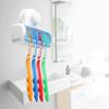 Creative Home Dust-proof Suction Cup 5 Toothbrush Holder Wall Mounted Stand