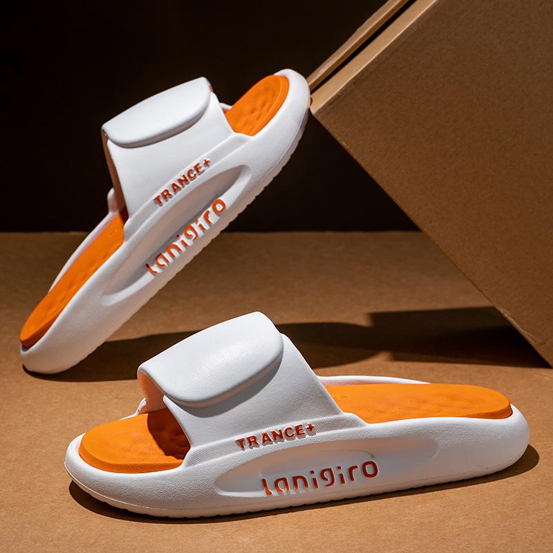Sports slippers men's outer wear summer new high-end fashion couple style thick-bottomed cool slippers