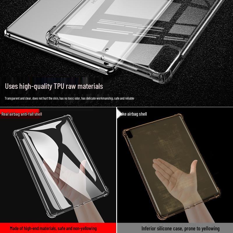 Capa Protetora Flexível Huawei MatePad 11 com Cantos Airbag, Transparente, Serve para Modelos de 10.8" e 10.1".