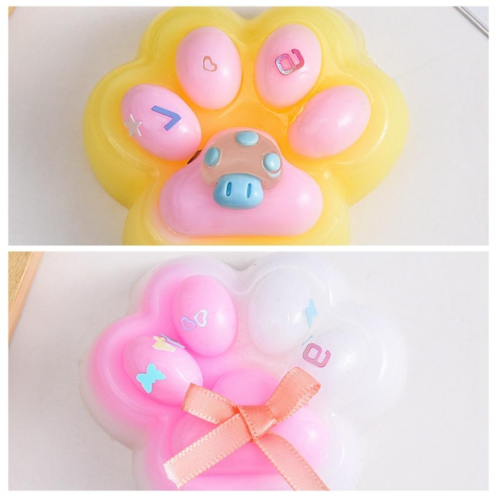 2pc/set Soft Cat Paw Squeeze Toy TPR Cat Paw Pinch Toy Sensory Toy Cartoon Fidget Toy  Children