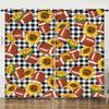 Curtain Rugby Sunflower 3D Digital Printing Blackout Curtain Punching