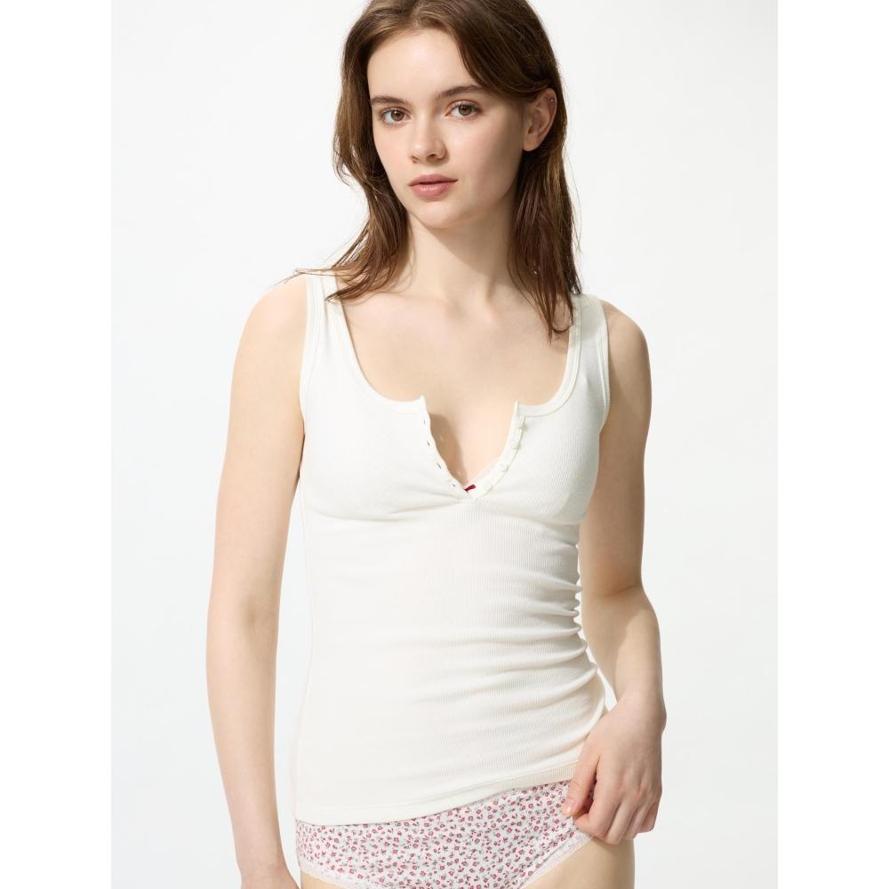 Uniqlo Japan Henry Neck Tank Top