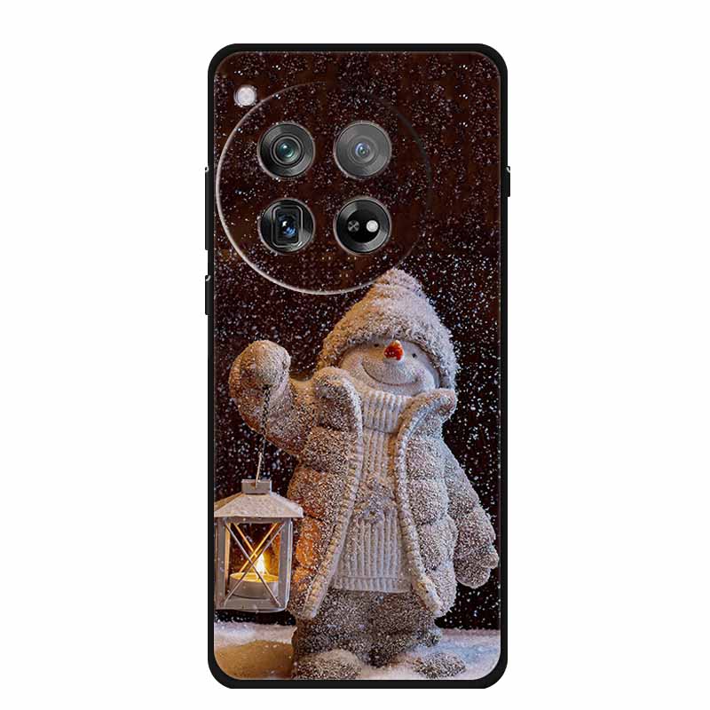 Christmas Phone Cases For Oneplus 12 12R 13 Case Black TPU Silicone For OnePlus 13 5G TPU Protective Soft Cover 1+12 1+12R 1+13