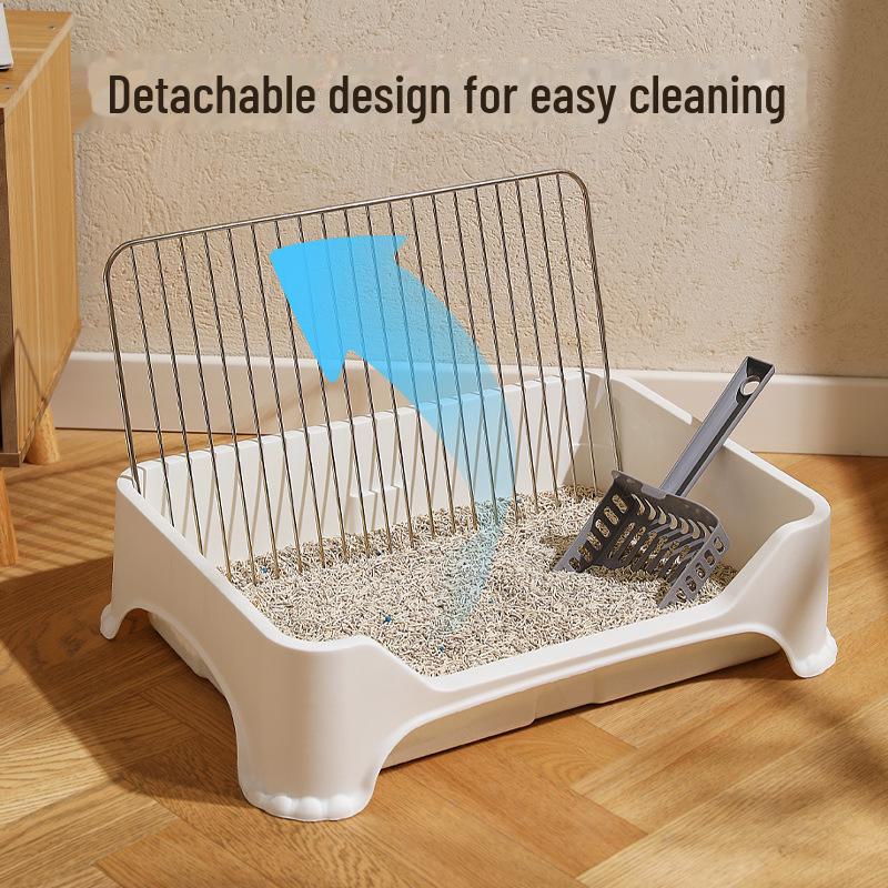 Splash-Proof High-Sided Dog Toilet for Teddy and Poodle - Easy To Clean Pet Loo