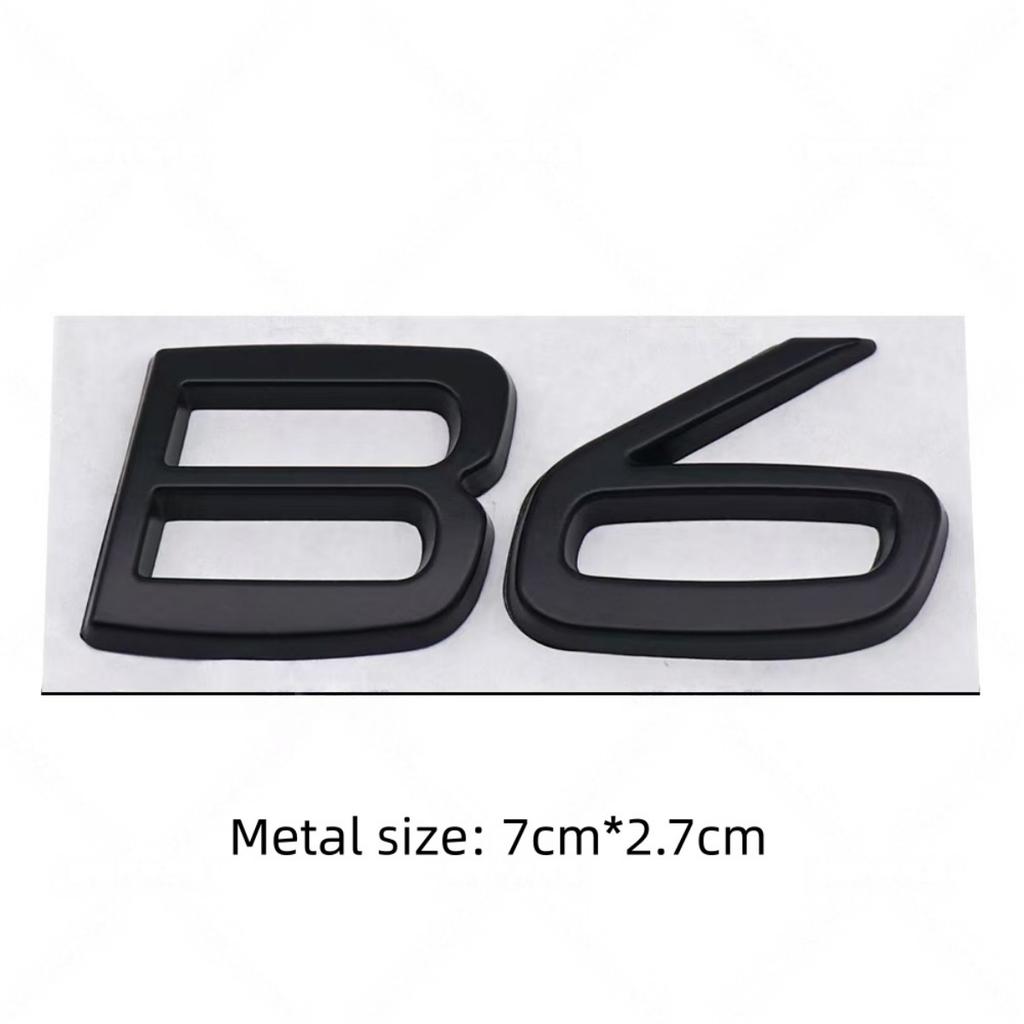 3D Metal AWD T5 T6 B5 B6 Letter Badge Sticker Rear Trunk Emblem Decal High-Quality Automotive Exterior Accessories