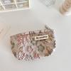 Trendy Ladies Simple And Portable Floral Embossed Cosmetic Bag For Use Everyday
