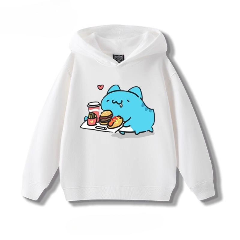 Neue lustige und schöne Kleidung mit Bugcat Capoo Emoji-Aufdruck für Kinder, modischer warmer Hoodie für Herbst und Winter für Jungen und Mädchen