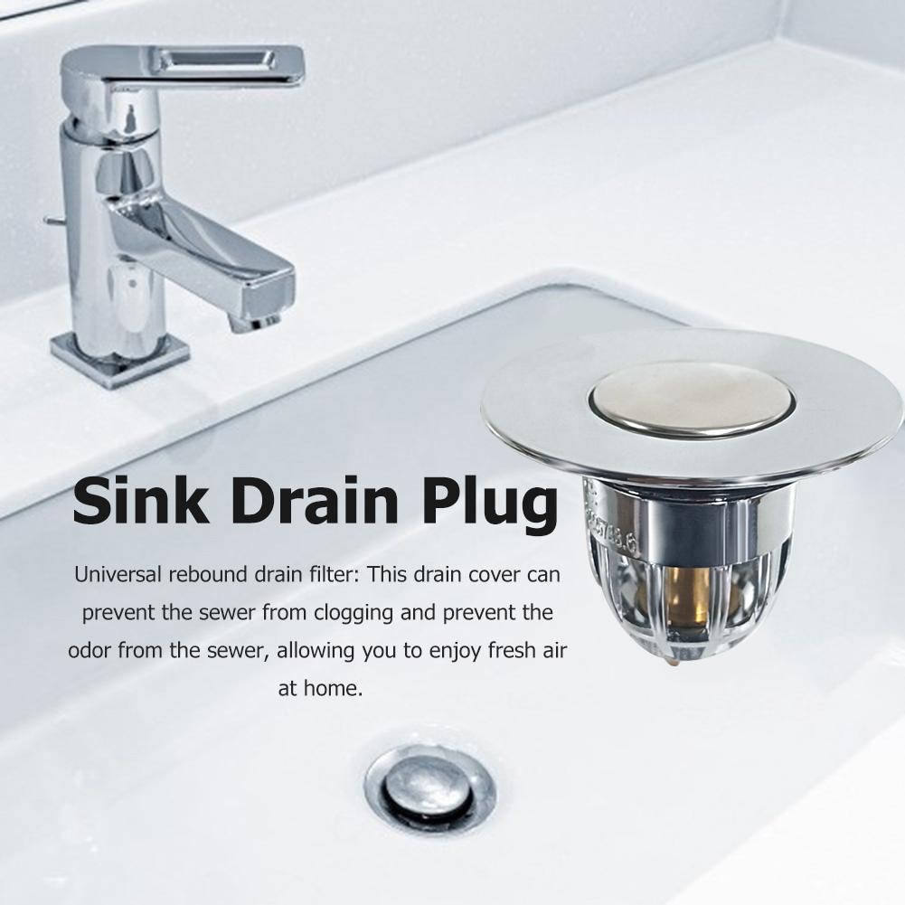 Sink Plug Drain Strainer Shower Prevent Clogging Sink Drain Bounce Plug Washbasin Bathroom Water Stopper Cover