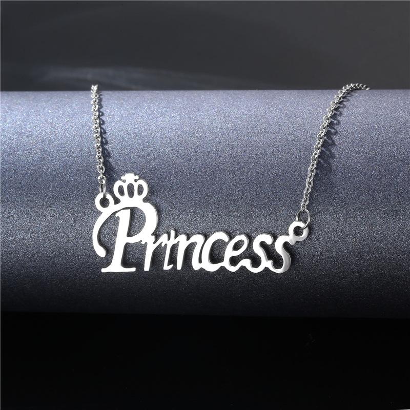 Personalized English Word Necklace Women's Initial Choker Fashion Jewelry Gift