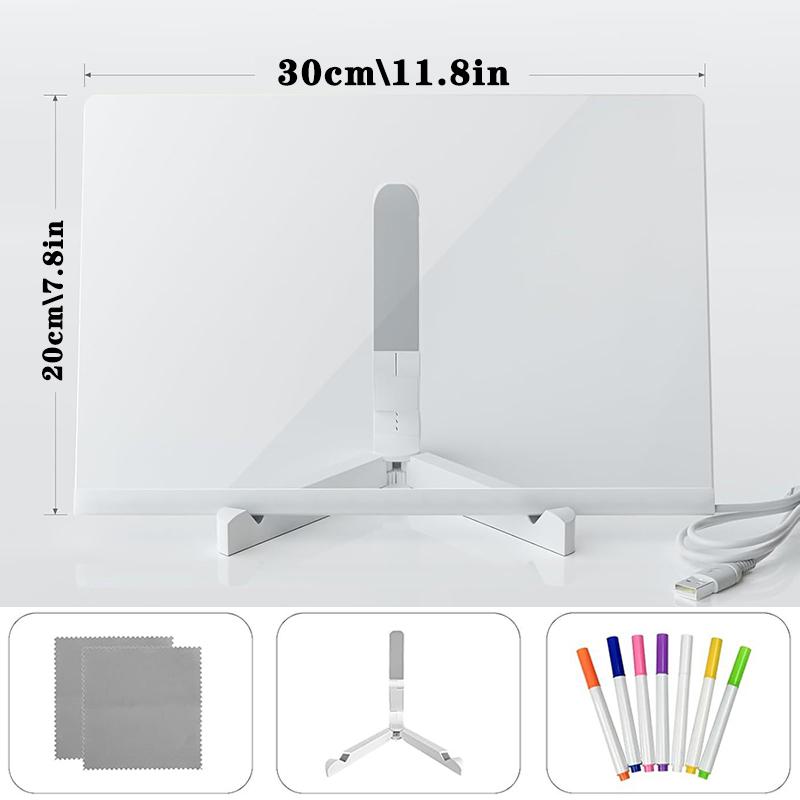 Glowing Acrylic Marker Board Children Drawing Toys Erasable Led Luminous Message Board Diy Colored Graffiti Coloring Craft Toys