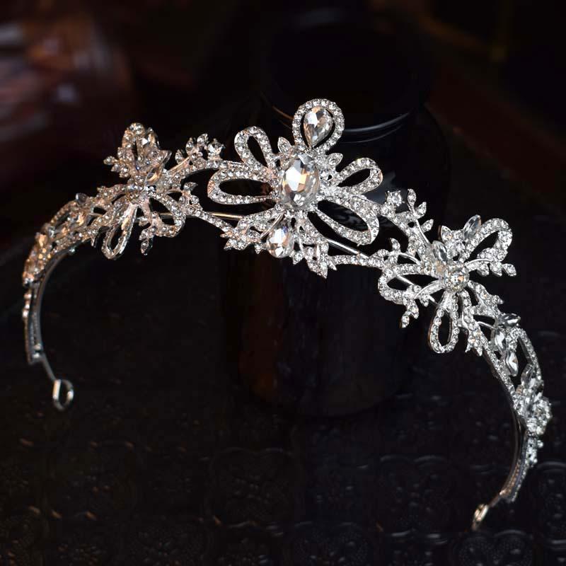 

Французский бант Аксессуар для волос Простая повязка на голову Свадебная корона невесты Головной убор Принцесса День рождения Тиара