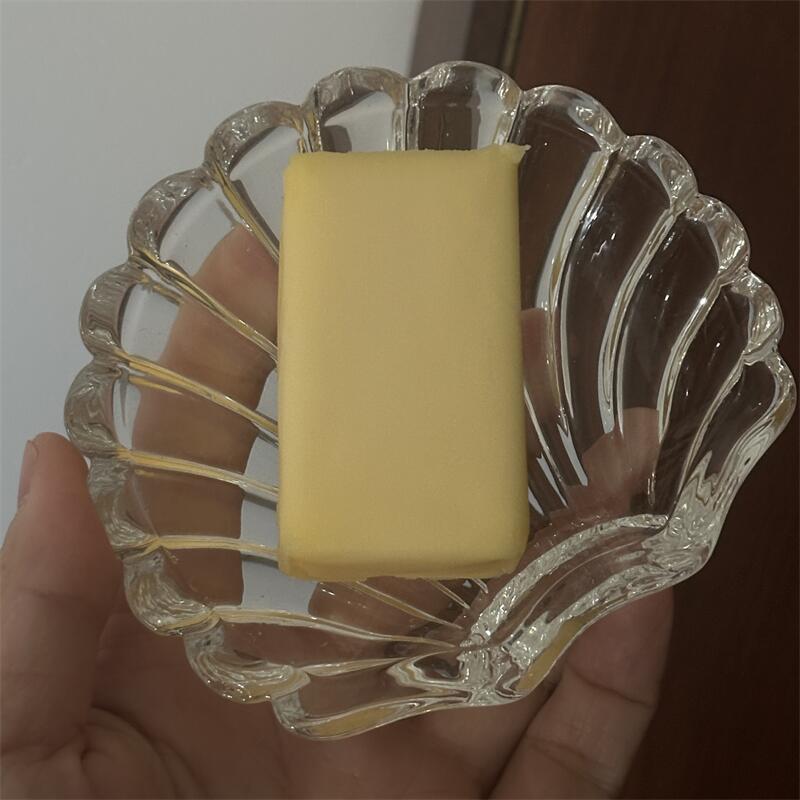 

Glass Shell Glass Dish Mini Dish Cheese Dessert Cakes Plate Jewelry Storage Tray Simple New Style Plate 10cm