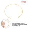 100Pcs Open Loop Design Steel Circle Earring Loops Earring Hoop Rings  Jewelry Making