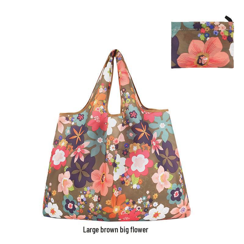 Eco-Friendly Large Capacity Flower Tote - Foldable, Waterproof, and Convenient for Shopping