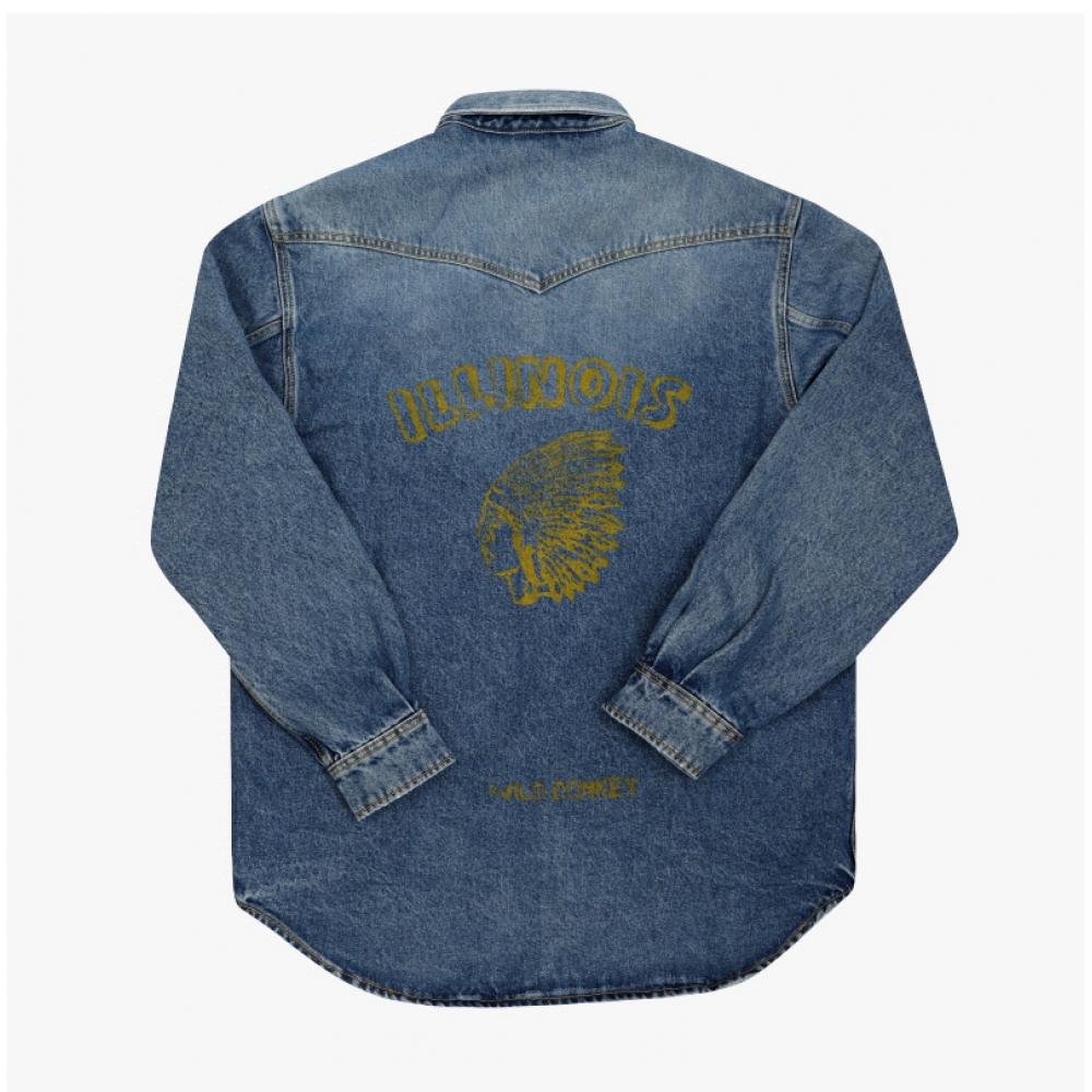 Wilddonkey Denim Unisex Shirt Ds Alfredo Washed Blue