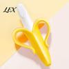 Gum Massaging Teethers Banana Silicone Teether, Baby Toothbrush Chew Toy with Raised Particles, Food-Grade Infant Oral Care Tools BPA-Free for