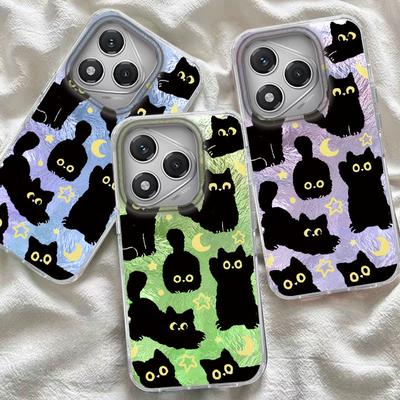 Hülle für Honor 400 Lite 200 Pro 200Lite X9c X9a X8b X8a 5G Handyhülle Katze Cartoon Farbverlauf für Honor 200 Schützende Rückseitentaschen