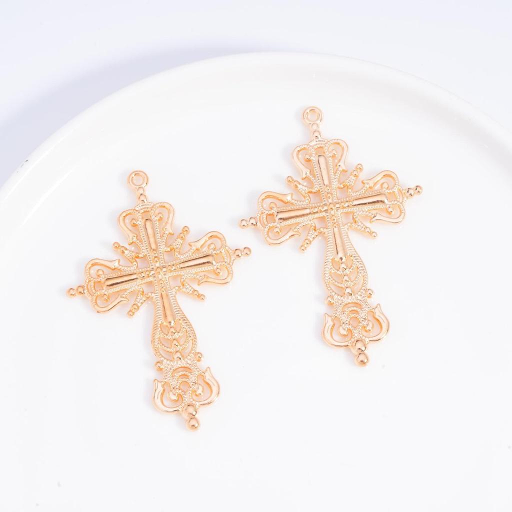 DIY Retro Alloy Cross Necklace & Bracelet Pendant Charm