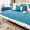 Chenille Lace Sofa Cover Towel Solid Color Universal Living Room Sofa Cushion Mat Non-Slip Sofa Cushion Armrest Backrest Cover