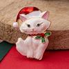 Delicate Enameled Cats Face Brooch Alloy Crafted Accessory Kitten Enamel Badge For Shirts Jackets And Special Occasions