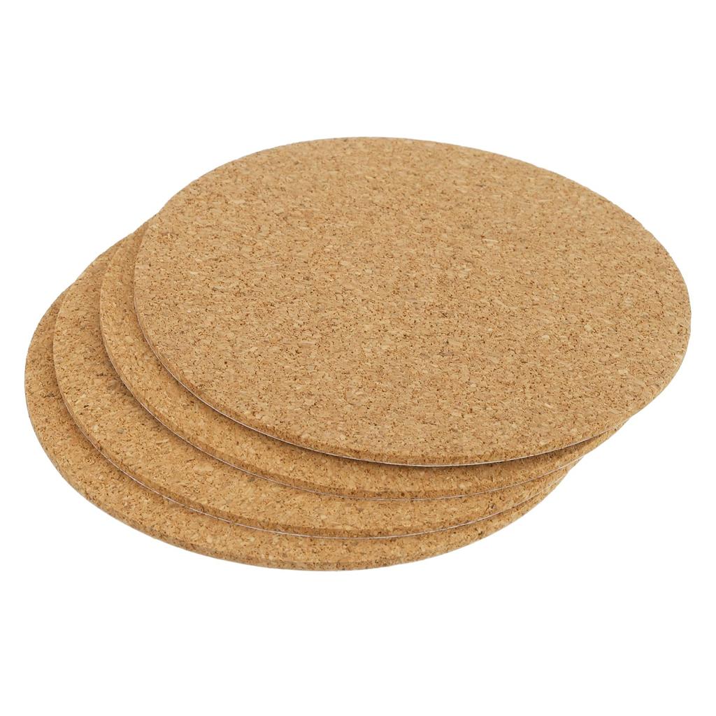 uxcell 90mm (3.54") Round Coasters, 2mm Thick Cork Cup Mat Pads, Set of 4
