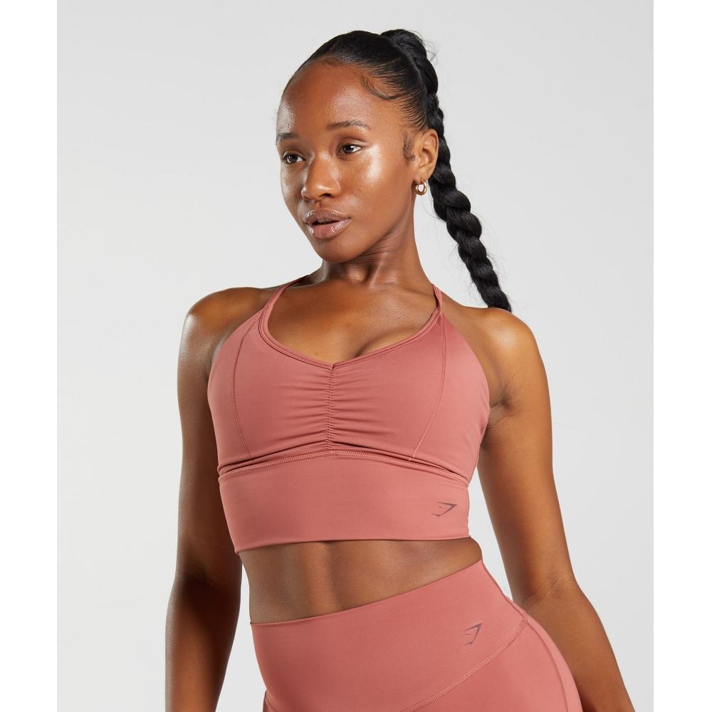 

Gymshark Elevate Longline Sports Bra Rose Brown B3a7b Nbh1 M