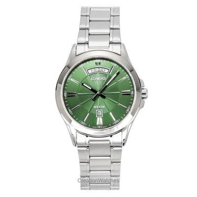 Standard Analog Stainless Steel Green Dial Quartz MTP-1381D-3AV Men's Watch
