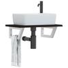 VidaXL Wall-mounted Vanity Shelf Steel and Solid Oak Wood 3302582