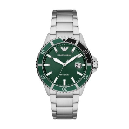 

Emporio Armani Diver Analog Green Dial Men s Watch AR11338