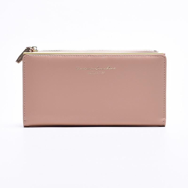 Новый корейский стиль Женский кошелек Простой Высококачественный Длинный Межграничный Кошелек для монет Кошелек Оптом Pink