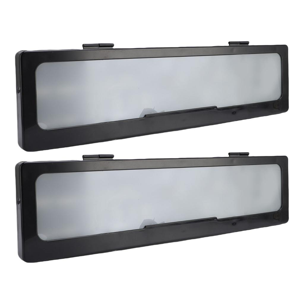 2PCS License Plate Frame Plastic Front Rear License Plate Cover for European Electric Car Tag Black