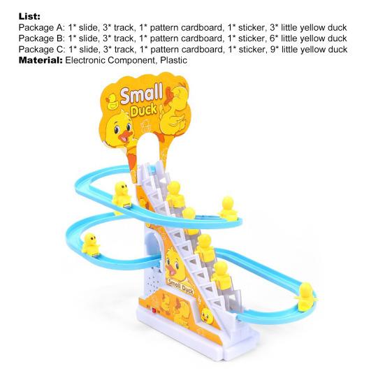Electric Duck Toys Hand-eyes Coordination Broken-proof Festival Gift Electric Duck Climbing Stairs Toy for Relax
