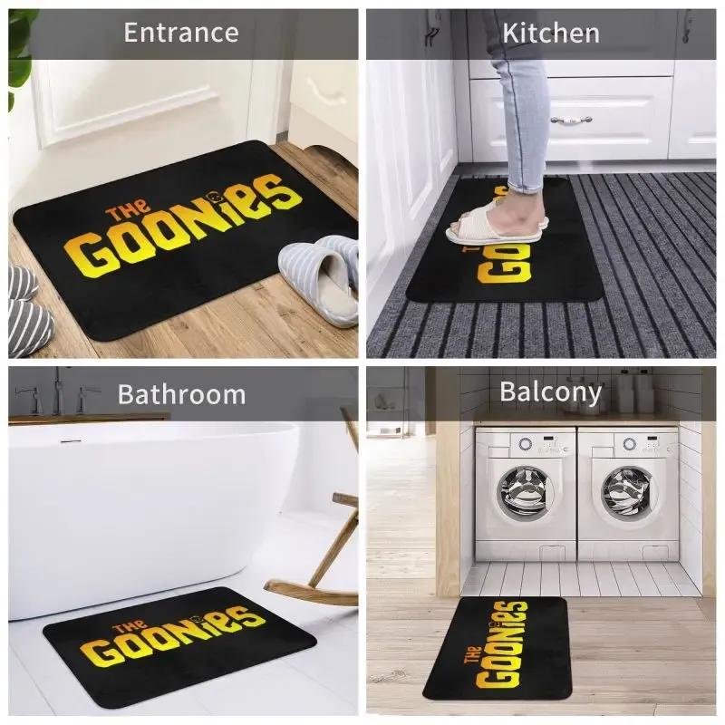The Goonies Logo Doormat Non-Slip Entrance Kitchen Door Floor Mats Never Say Die Sloth Chunk Fratelli Skull Pirate  Carpet Rug