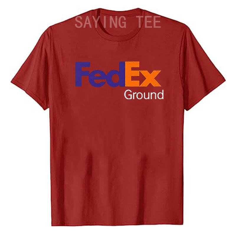 FedEx Unisex Mode Kurzarm Rundhals T-Shirt Grafik-Tees Lässig für Männer Frauen Lustige Blusen Baumwolle Arbeitskleidung Geschenke