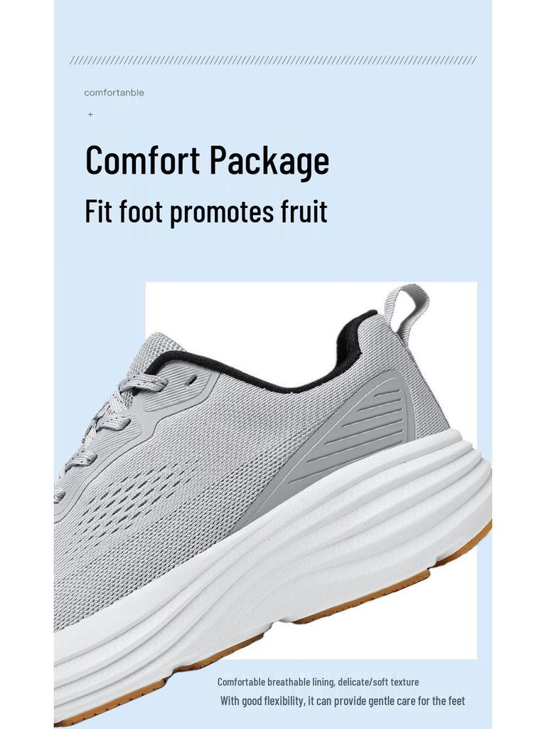 Men's Wide Fit Lightweight Mesh Running Shoes with Soft Sole & Shock Absorption for Spring/Autumn 2026