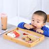 ZISIZ Bamboo Round Edge Tea Tray