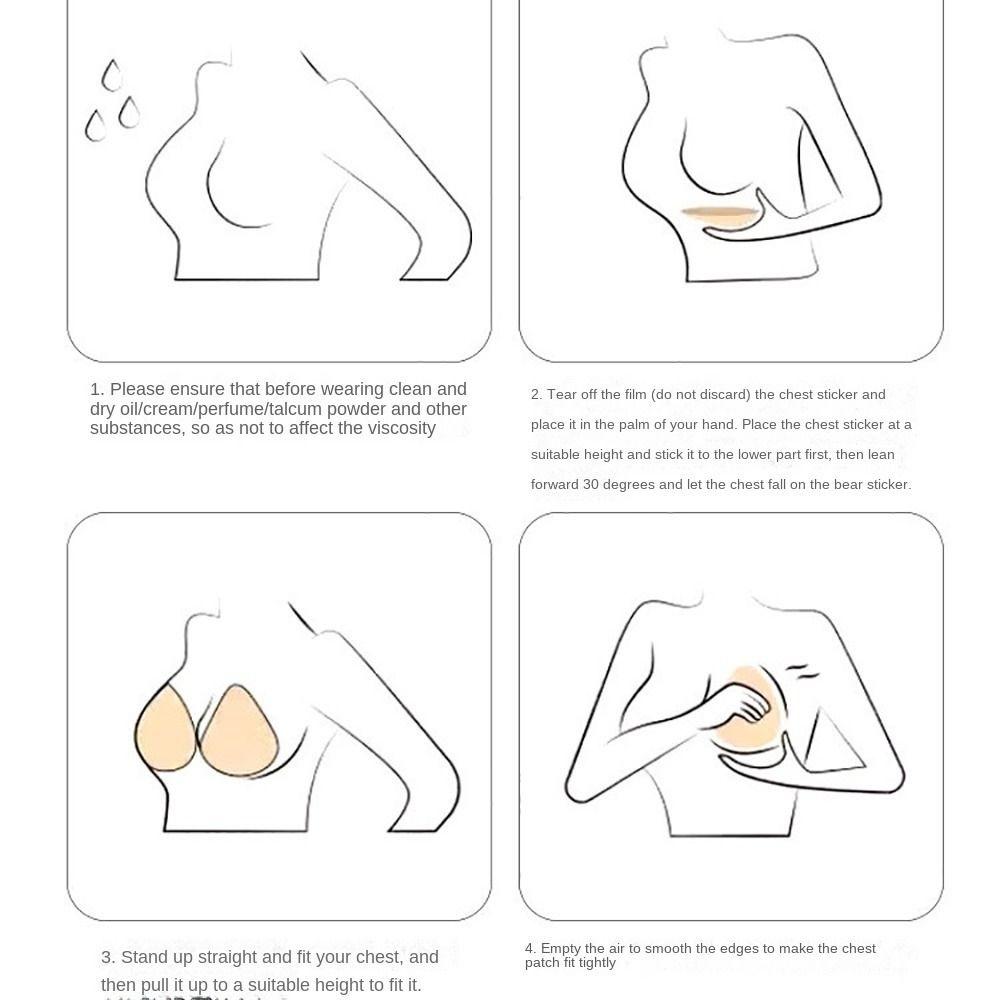 1pair Self-Adhesive Bra Pads Soft Push Up Nipple Cover NEW Breast Enhancer  Women