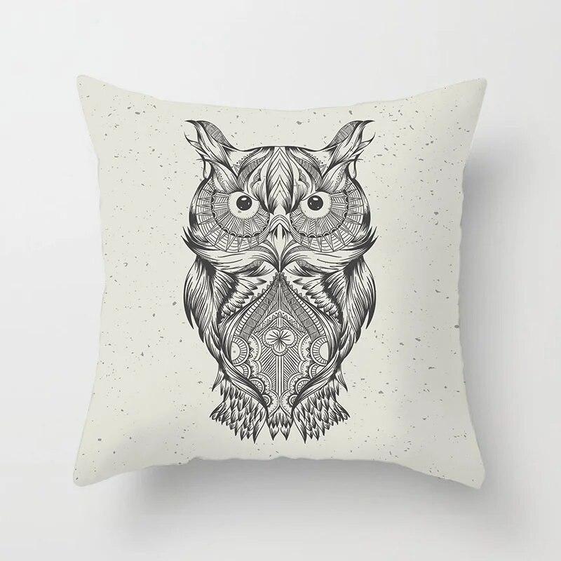 Geometric Cushion Cover Cute Dog Cat Pillowcase Sofa Living Room Home Decor Cartoon Animal