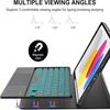 Compatible iPad Air 7th Gen Leather Case with Colorful Backlit Bluetooth Keyboard & Touchpad (10.9")
