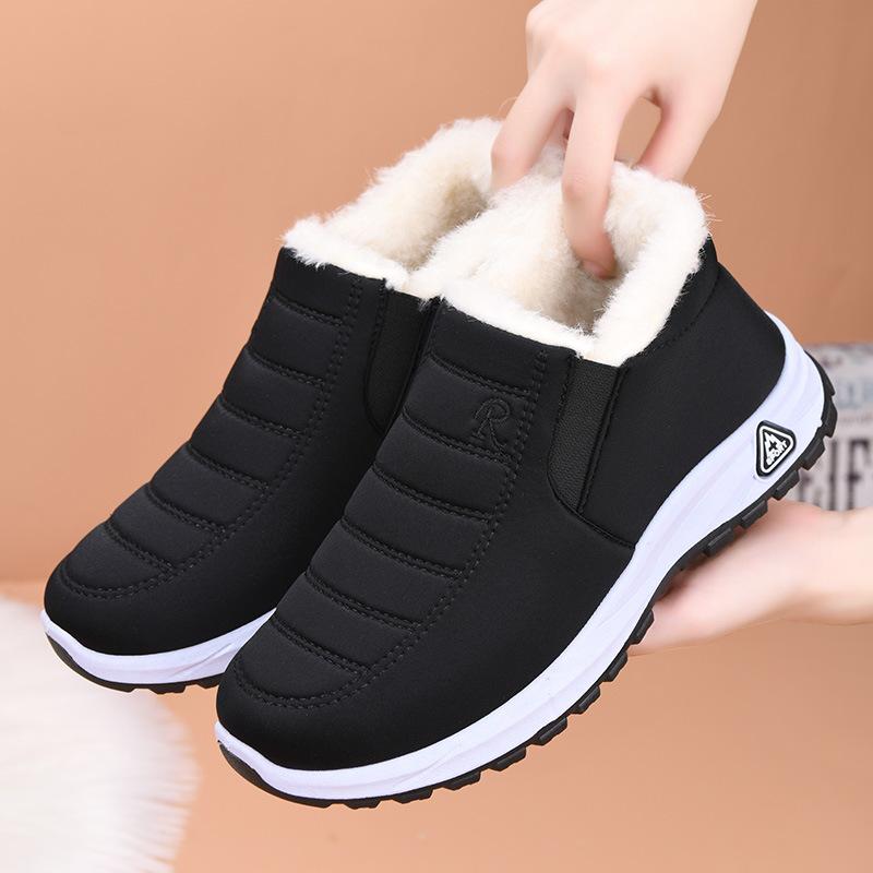 New Thick Cashmere Cotton Shoes Winter Men's and Women's Warm Snow Boots Casual Comfort Boots for Middle aged and Elderly