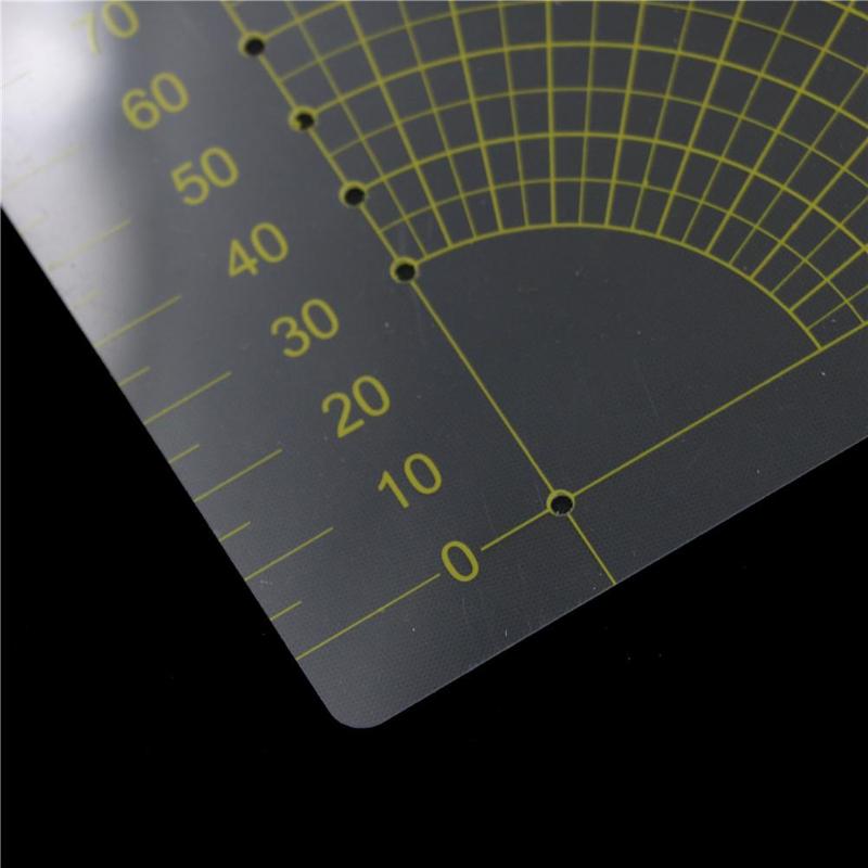 1Pc Tailor Sewing Tools Patchwork Scrapbook Circle Fan Ruler Craft
