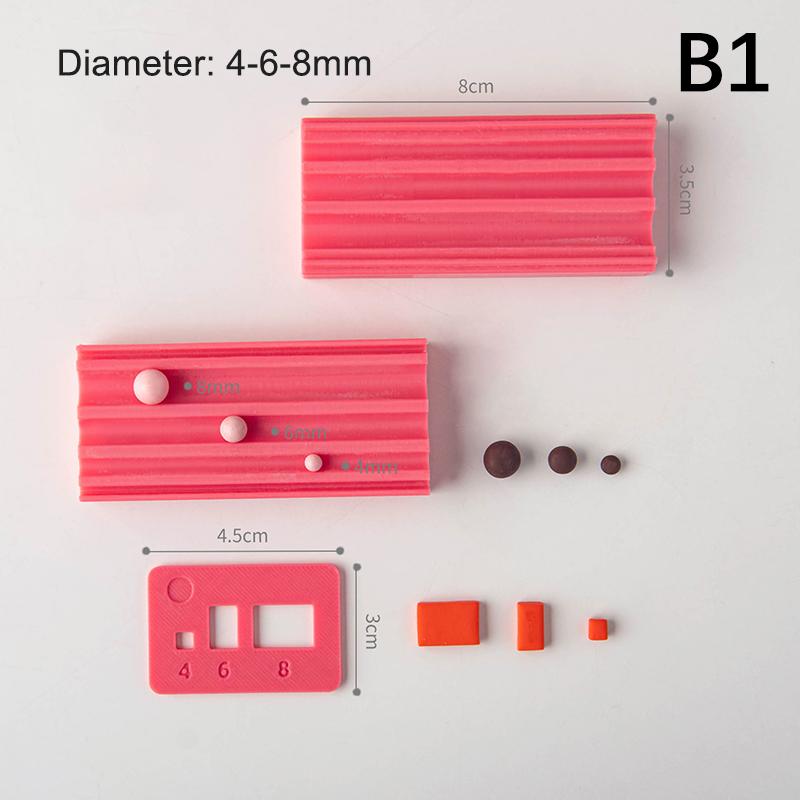 Soft Pottery Polymer Clay Mold 3D Mushroom Lemon Rhombus Beads Design Roller Molds DIY Earrings Necklace Jewelry Making Tool