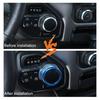 Gear Shift Switch Knob Cover Trim Ring for Dodge RAM 2018+ Blue Aluminum Alloy